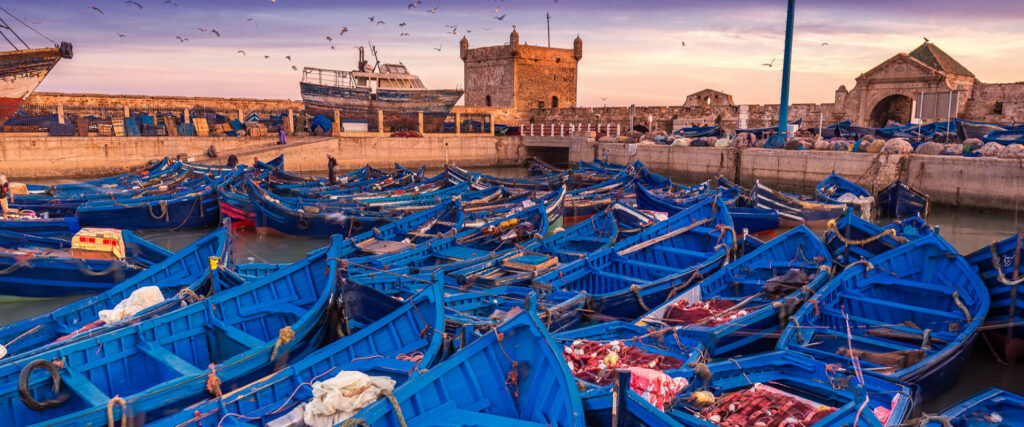 essaouira port in morocco shot after sunset at blue hour ruslan kalnitsky